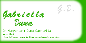 gabriella duma business card